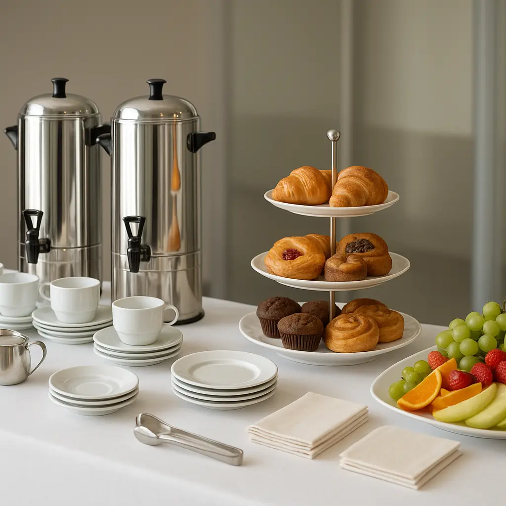 Kaffeepausen-Catering mit Kaffee und Gebäck